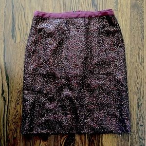 J. Crew Sequined Midi Skirt